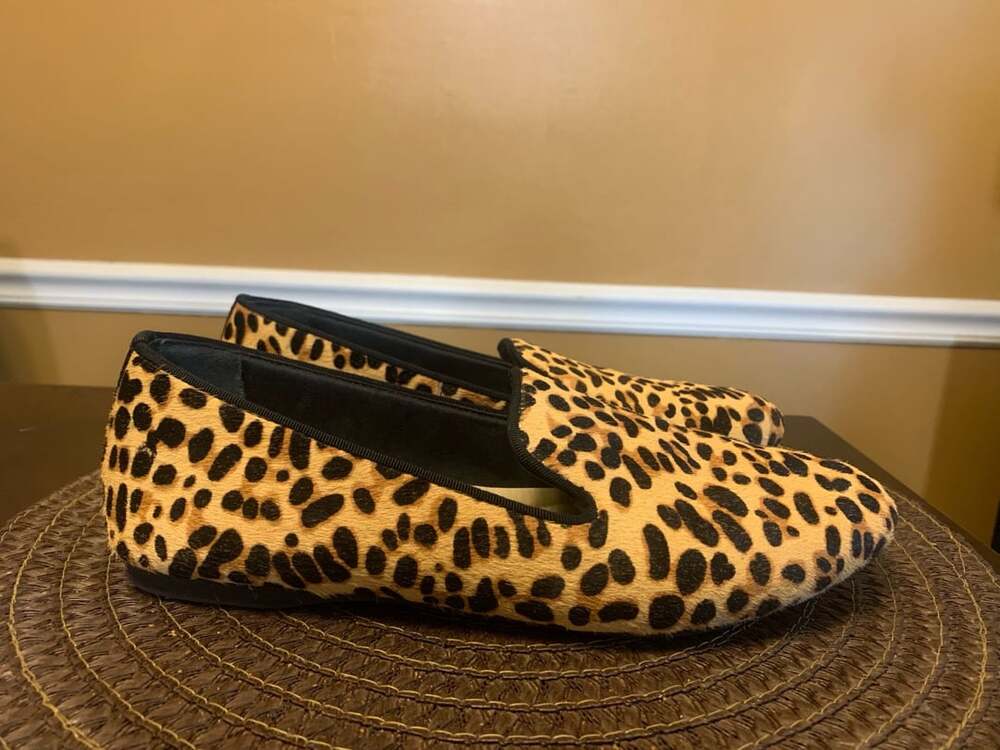 Birdies The Starling Cheetah Calf Hair Slip-On Loafer Flats Sz 9